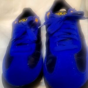 Polo Ralph Lauren Men blue/yellow Sz 11.5 Sneakers.